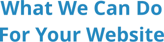 What We Can Do For Your Website